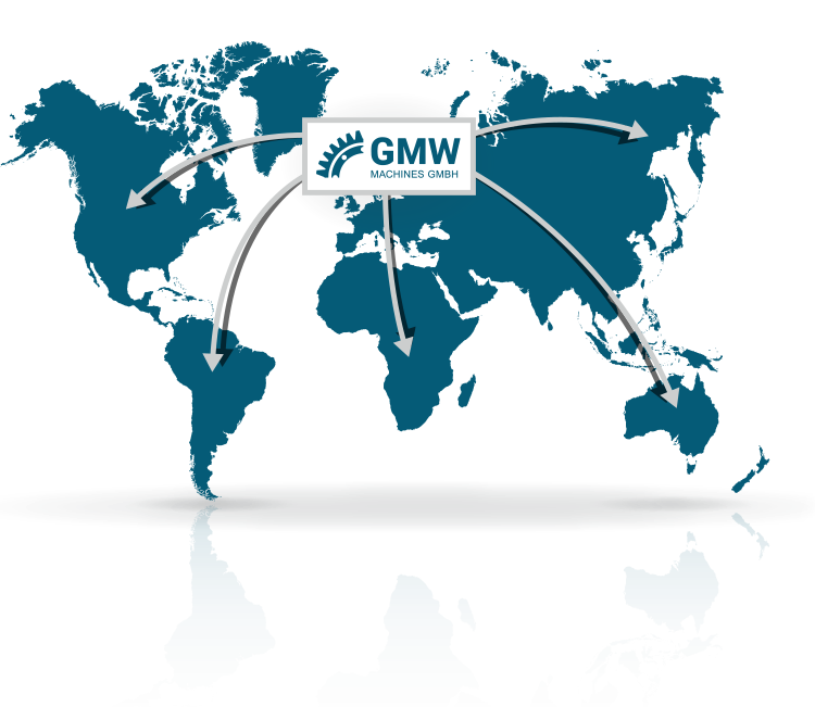 Grafik Unternehmen GMW weltweite Standorte